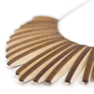 laser cut wooden necklace / necklace - Laser cut wooden necklace / necklace