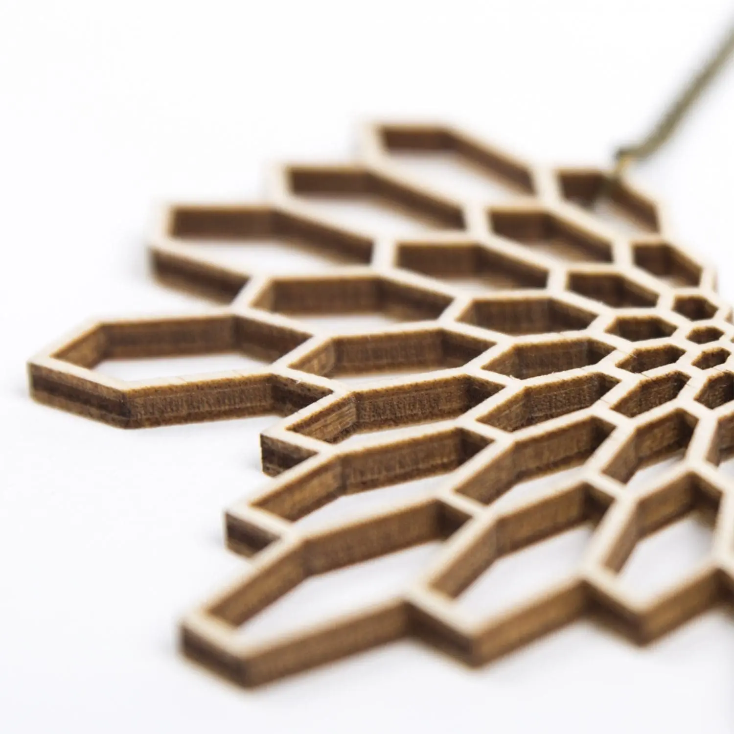 laser cut wooden necklace / necklace - Laser cut wooden necklace / necklace