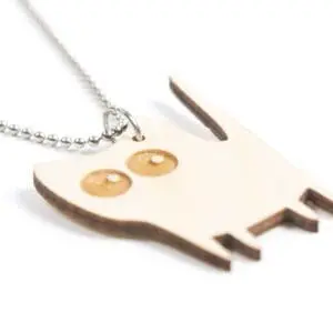 lasergesneden houten kat / poes - Laser cats - Laser cut necklace / pendant cat - lasercat