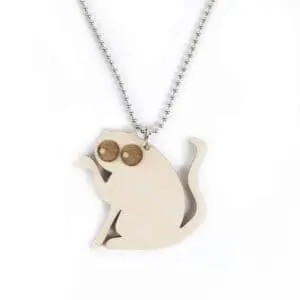 lasergesneden houten kat / poes - Laser cats - Laser cut necklace / pendant cat - lasercat