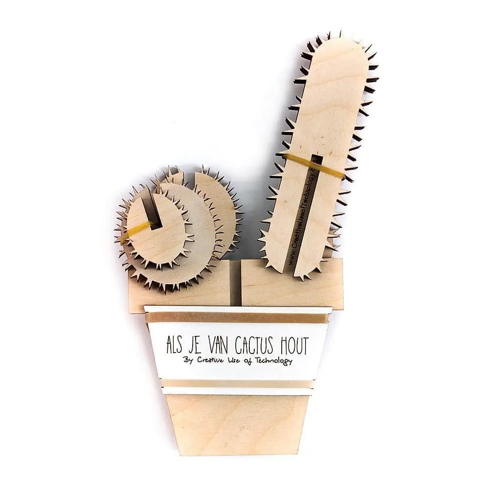 cactus en bois découpé au laser / fleurs - cactus en bois découpé au laser / fleurs