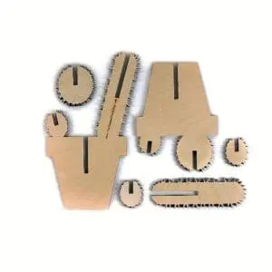 cactus en bois découpé au laser / fleurs - cactus en bois découpé au laser / fleurs