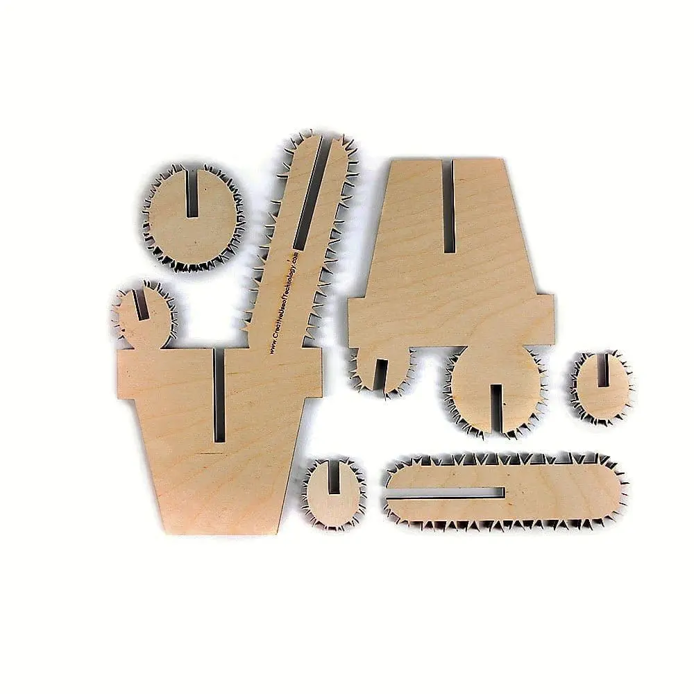 cactus en bois découpé au laser / fleurs - cactus en bois découpé au laser / fleurs