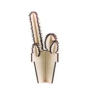 lasergesneden houten cactus / bloemen - laser cut wooden cactus / flowers