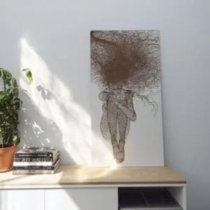 engraved lasercut wall decoration