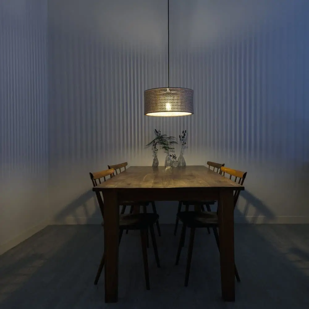 laser cut wooden lamp