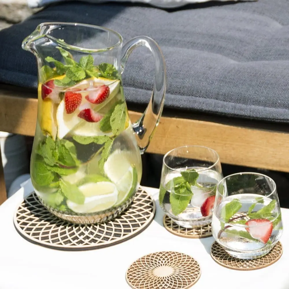 sous-verres en bois découpés au laser - sous-verres découpés au laser