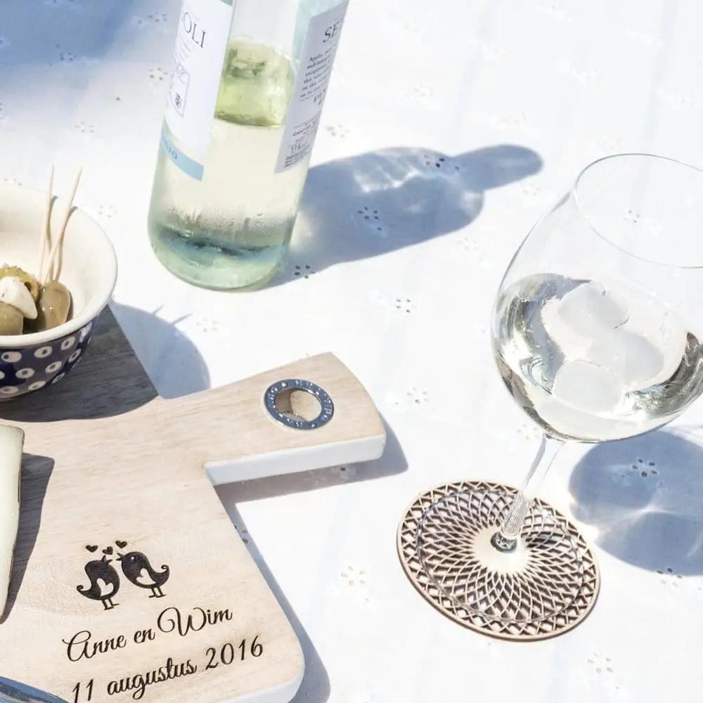 sous-verres en bois découpés au laser - sous-verres découpés au laser