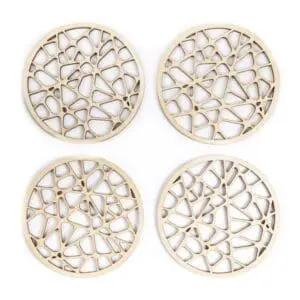 houten lasergesneden onderzetters - laser cut coasters