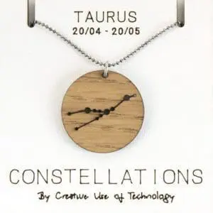 Lasergesneden houten ketting / hanger constellations / sterrenbeeld - Lasercut wooden necklace / pendant constellations