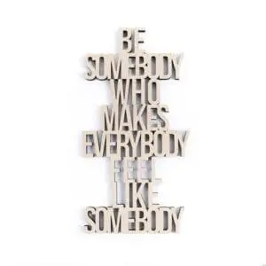 Décoration murale citation / texte découpé au laser