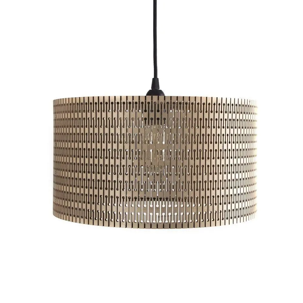 laser cut wooden lamp