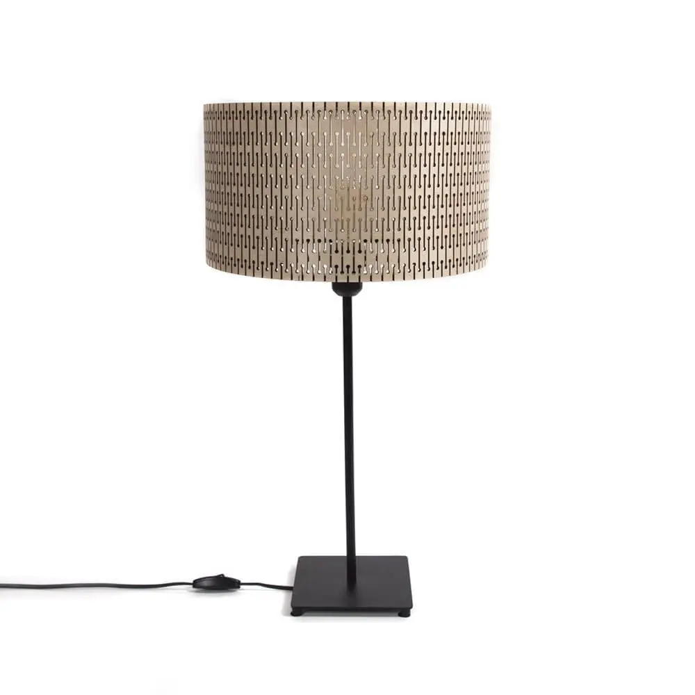 laser cut wooden lamp