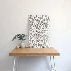 Laser cut text - Laser cut quote