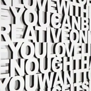 Lasergesneden tekst - Laser cut quote