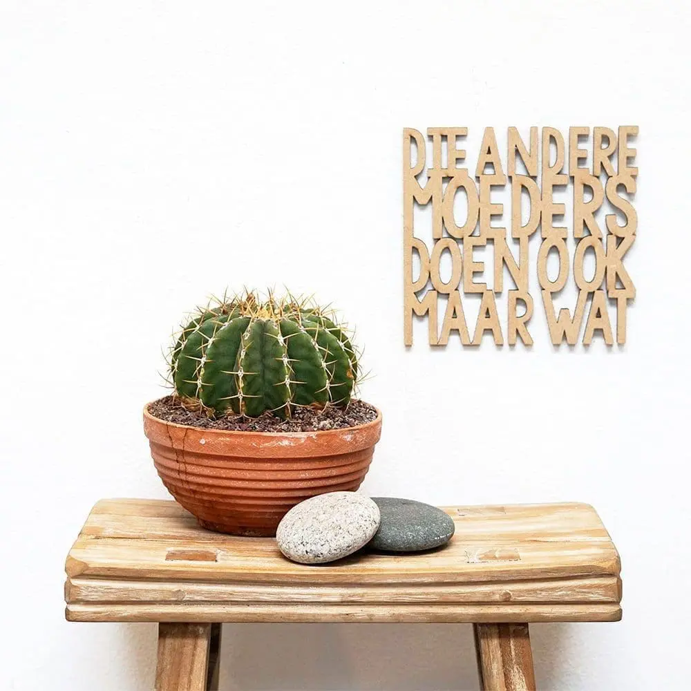 Wanddecoratie laser gesneden quote / tekst