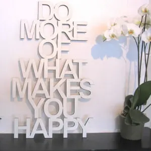 Lasergesneden letters - quote