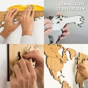 houten wereldkaart