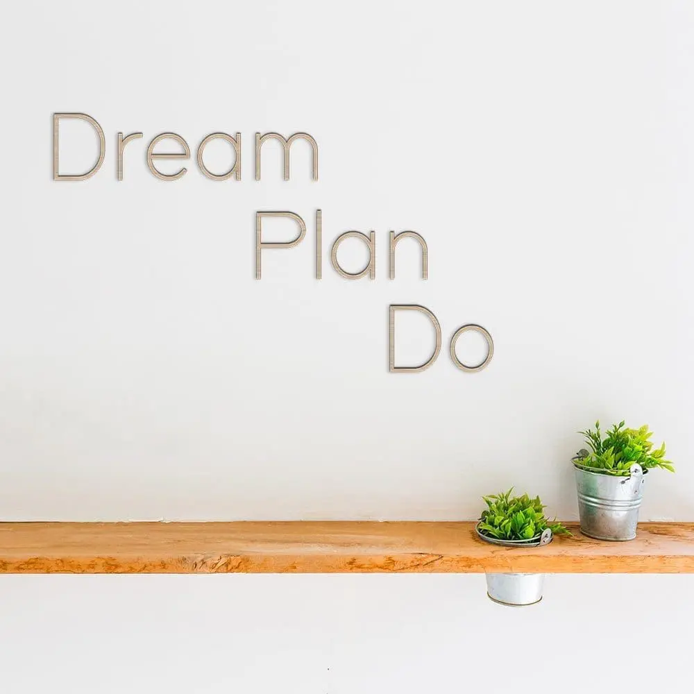 Lettres en bois - décoration salon