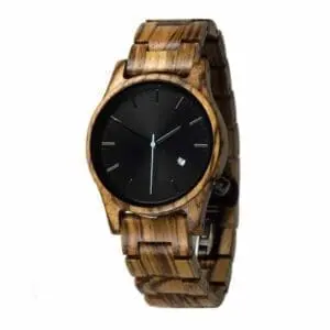 Montre en bois - Gobi - Zebrano - 40 mm