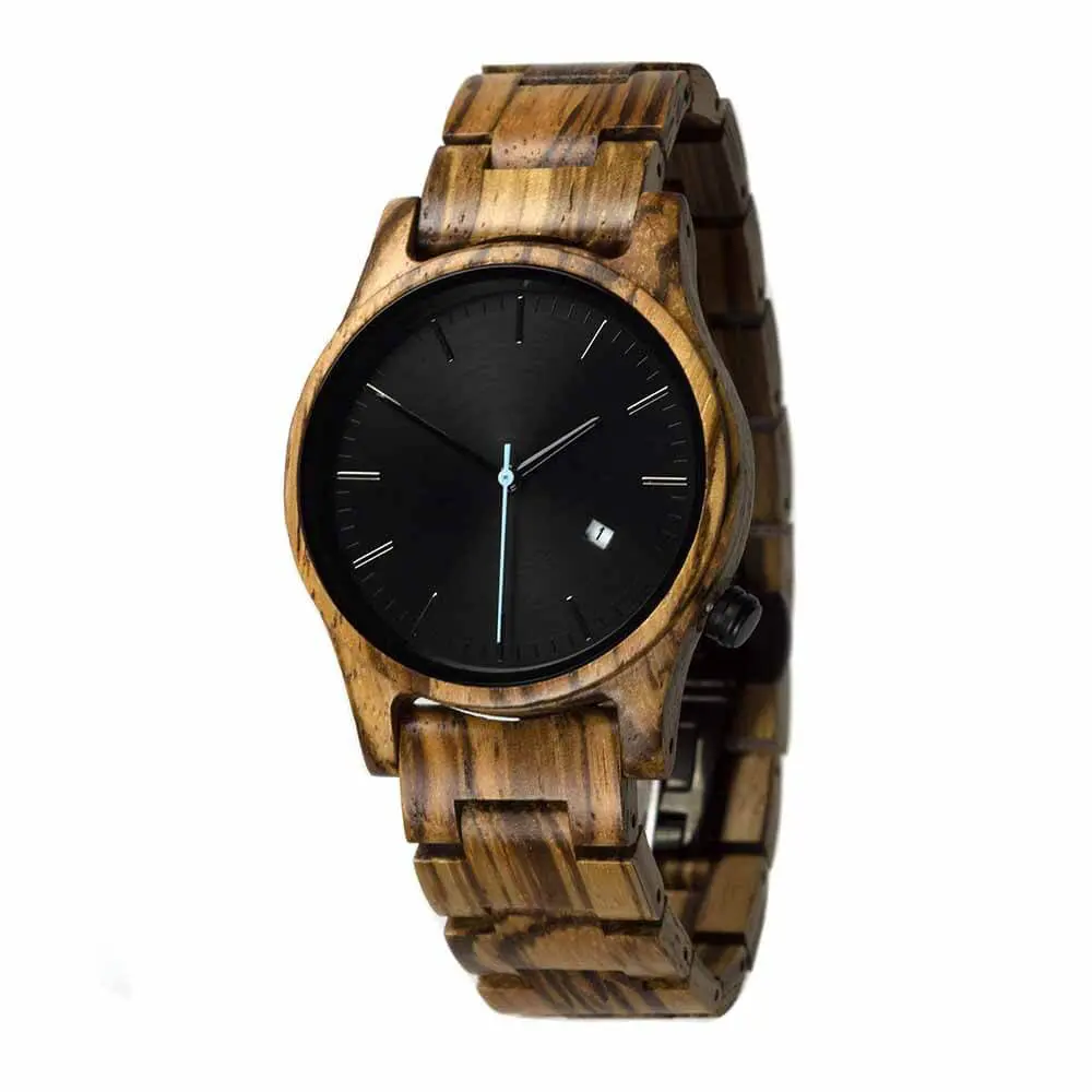 Montre en bois - Gobi - Zebrano - 40 mm