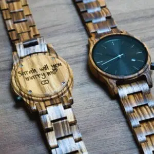 Houten horloge met naam