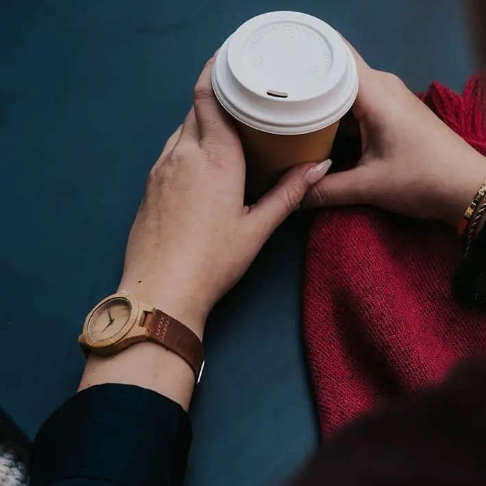 Holzuhr - Galapagos - Bambus - 35 mm – Bild 5