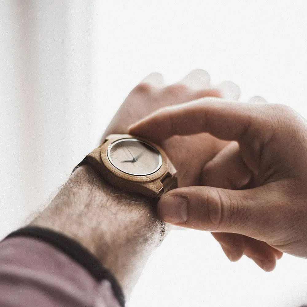 Holzuhr - Galapagos - Bambus - 35 mm – Bild 8