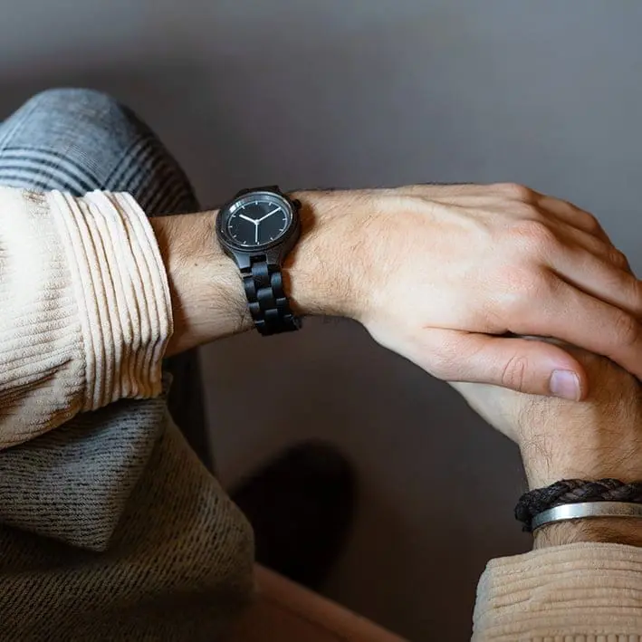 Houten Horloge - Toendra - Sandel - 35 mm - Afbeelding 4