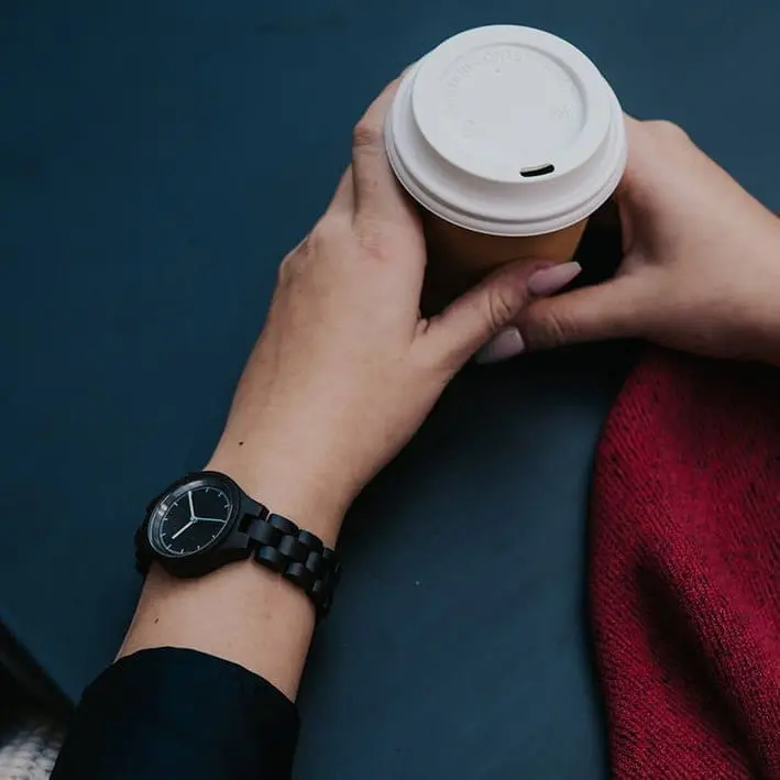 Houten Horloge - Toendra - Sandel - 35 mm - Afbeelding 5