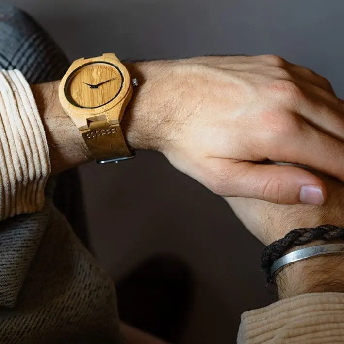 Montre en bois - Yellowstone - Bambou - 45 mm – Image 4