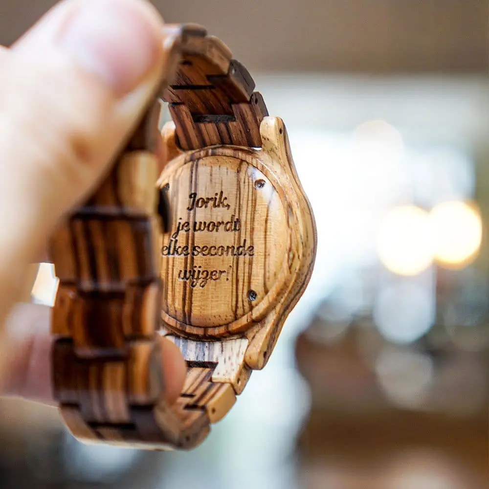 Montre en bois - Gobi - Zebrano - 40 mm – Image 3