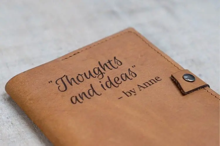 Leren notitieboekje - Hervulbaar - Graveer je eigen ontwerp - Afbeelding 8