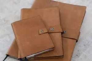 lederen notitieboek navulbaar