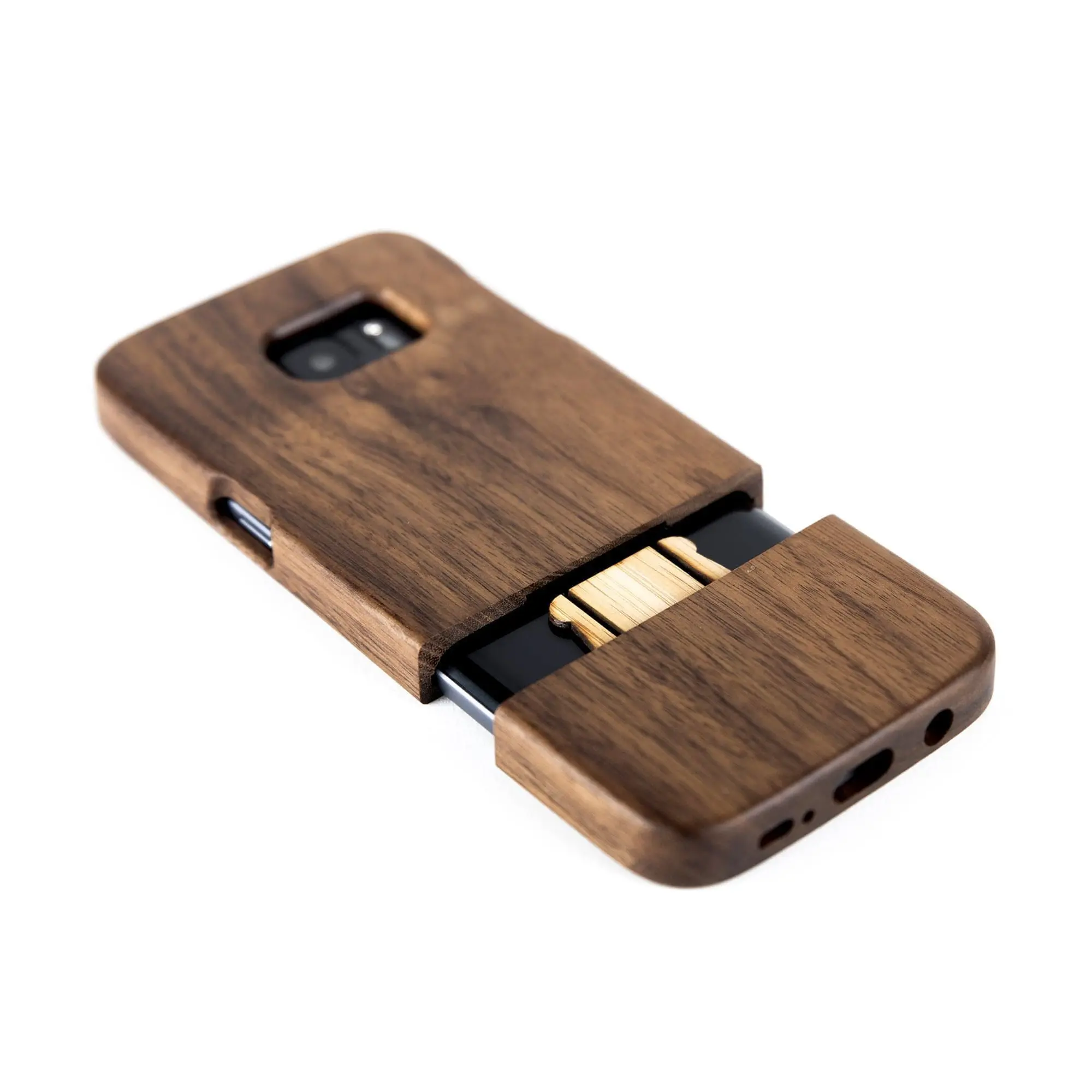Samsung S7 hoesje - houten case - houten telefoonhoes