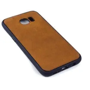 Samsung S7 Edge hoesje - leren case - leren telefoonhoes