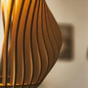 houten lamp lasergesneden - Vortex