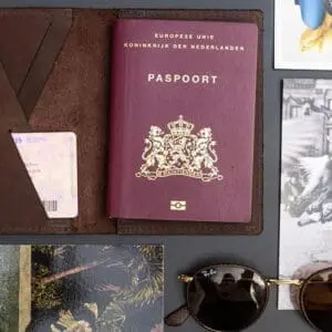 gepersonaliseerde paspoorthoes met initialen