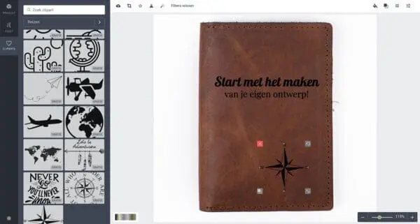 gepersonaliseerde paspoorthoes met initialen