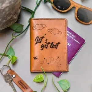 leren paspoort hoes, Paspoorthoes met eigen naam