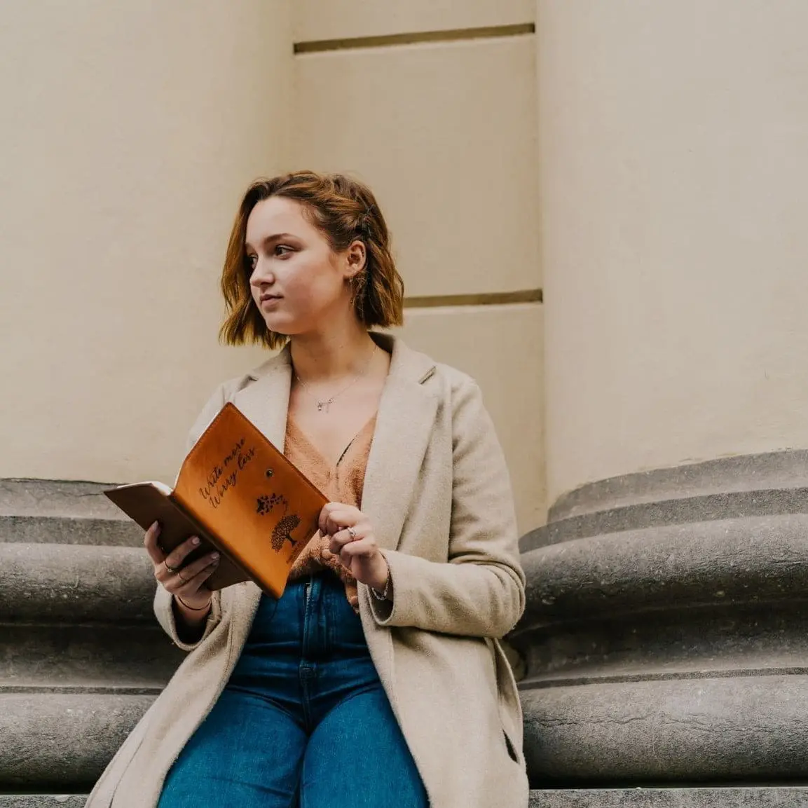 Carnet en cuir - rechargeable - Gravez votre propre design