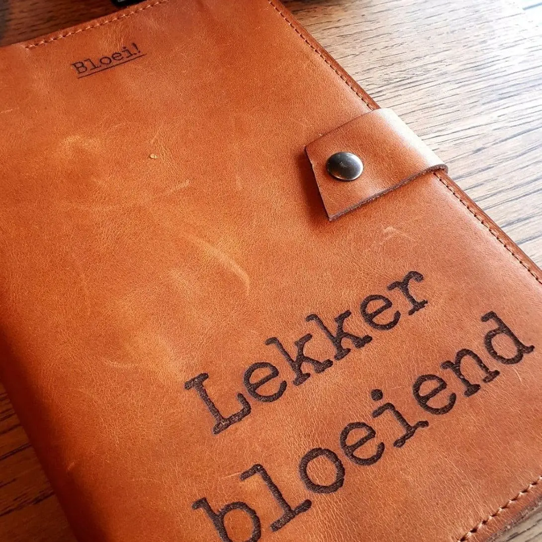 Leren notitieboekje - hervulbaar - Graveer je eigen ontwerp