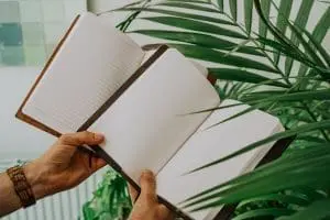 Carnet en cuir - papier vierge et ligné