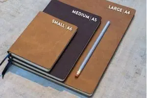 Carnets en cuir - différentes tailles A4 A5 A6