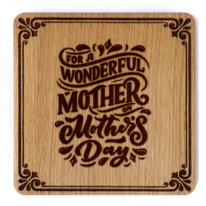 Tuile en bois avec texte