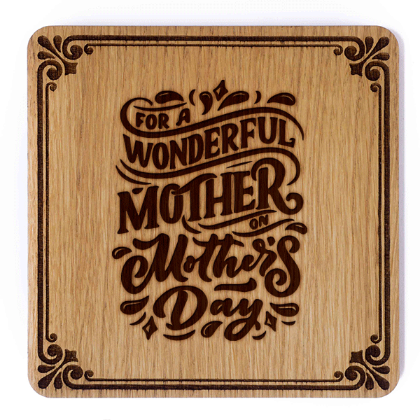 Tuile en bois avec texte