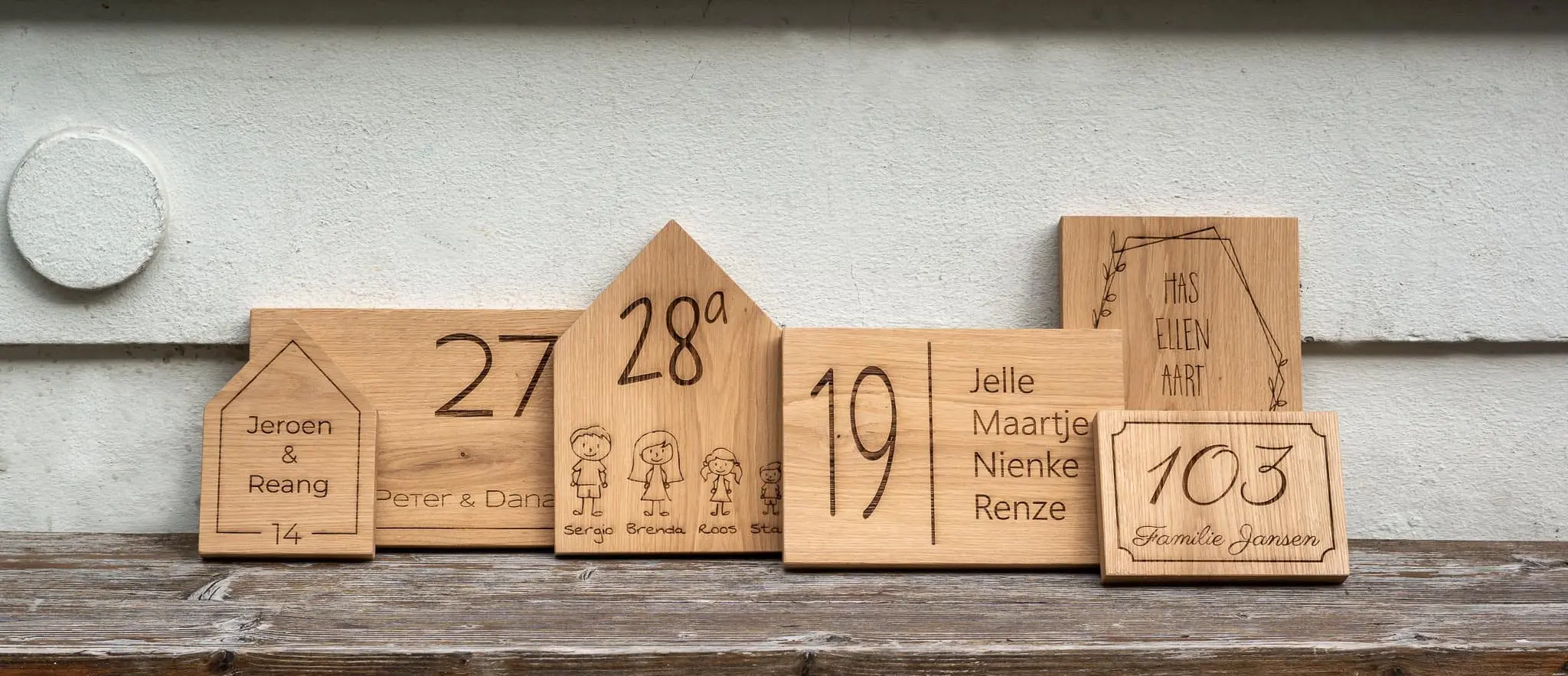 Nameplate house number – Rectangle portrait