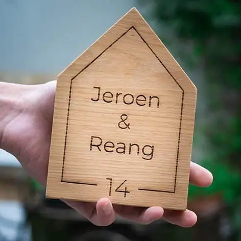Plaque de numéro de maison en bois - plaque de numéro de maison personnalisée