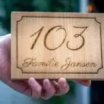 Plaque d'immatriculation en bois - numéro de maison en bois porte d'entrée