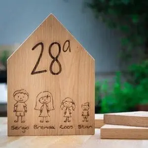 plaque de numéro de maison en bois personnalisée - Plaque de numéro de maison en bois